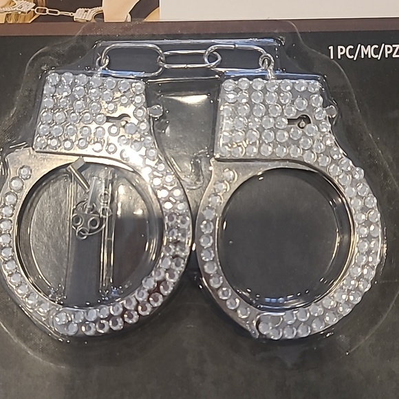 2 Pack Of Rhinestone Handcuffs - Picture 2 of 4